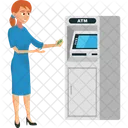 Finance Atm Machine Illustration Icon