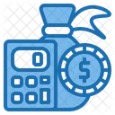 Money Bag Calculator Tools Account Icon