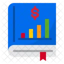 Book Money Bar Graph Icon