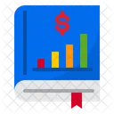Book Money Bar Graph Icon