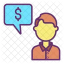 Finance Chat Financial Chat Financial Man Icon