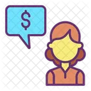 Finance Chat Financial Woman Financial Chat Icon