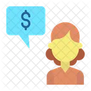 Ifemale Chat Finance Chat Financial Woman Icon
