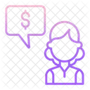 Ifemale Chat Finance Chat Financial Woman Icon