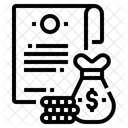 Finance Contract  Icon