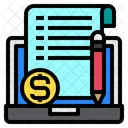 Laptop Currency File Icon