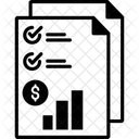재무 평가 사업세 차트 데이터 표현 아이콘