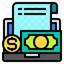 Laptop Accounting File Icon