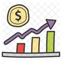 Bar Chart Finance Graph Statistical Presentation Icon