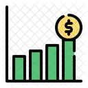 Growth Bank Coin Icon