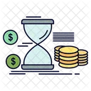 Hourglass Management Money Icon