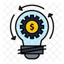Finance Management Business Idea Bulb Icon