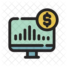 Finance office monitor  Icon