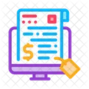 Finance Paper Online Bill Electronic Icon