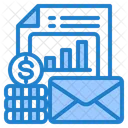 Finance Report Mail  Icon
