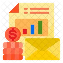 Finance Report Mail  Icon