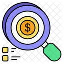 Finance Search Magnifying Glass Search Engine Icon