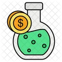 Finance Search Flask Chemical Icon