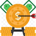 Finance Target Set Money Dollar Icon