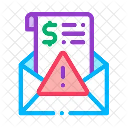 Finance Warning Mail  Icon