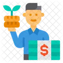 Businessman Money Manager Icon