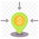 Financial Money Pin Icon