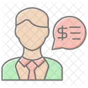 Financial Advisor Lineal Color Icon Icon