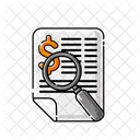 Magnifying A Document With A Dollar Sign Icon