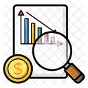Financial Analysis Market Analysis Report Review Icon