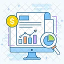 Chart Report Financial Analysis Market Research Icon