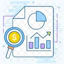Chart Report Financial Analysis Market Research Icon