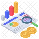 Business Analysis Finance Ratio Financial Analysis Icon