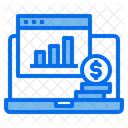 Website Graph Laptop Icon