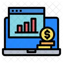 Website Graph Laptop Icon