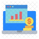 Website Graph Laptop Icon