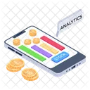 Mobile Earning App Digital Money Financial Analytics Icon