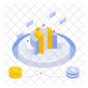 Financial Analytics Btc Trading Icon