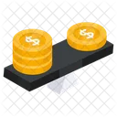 Financial Balance Money Balance Financial Equilibrium Icon