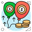 Financial Balloons  Icon