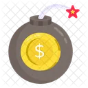 Financial Bomb Economic Bomb Inflation Bomb Icon