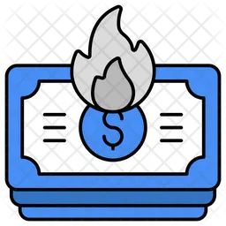 Financial Burning  Icon