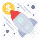 Business Launch Rocket Icon