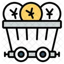 Financial Cart Money Cart Trolley Icon