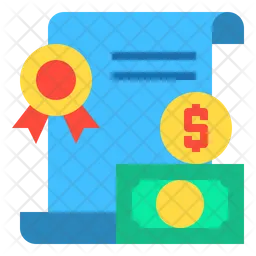 Financial Certificate  Icon