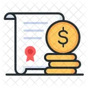 Financial Certificate  Icon