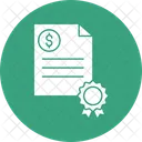 Financial Certificate  Icon