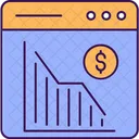 Financial Chart Online Analytics Online Trading Icône