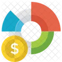 Financial Pie Chart Financial Graph Graphical Representation Icon