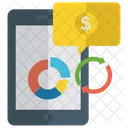 Financial Chart Analysis Online Analytics Circle Chart Icon