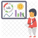 Growth Chart Financial Chart Data Analytics Icon